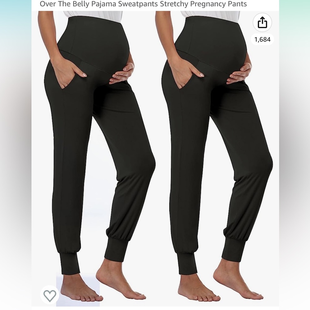 Maternity joggers 2 pack